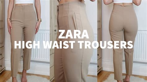 zara high waisted trousers dupe.